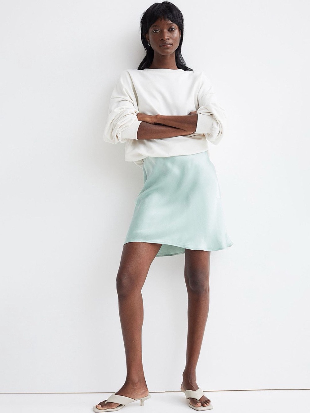 H&M Satin Skirt